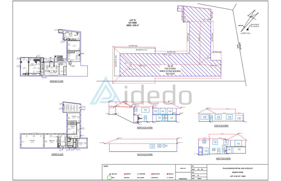 Floor plan and Elevation for Australia Sample Project
