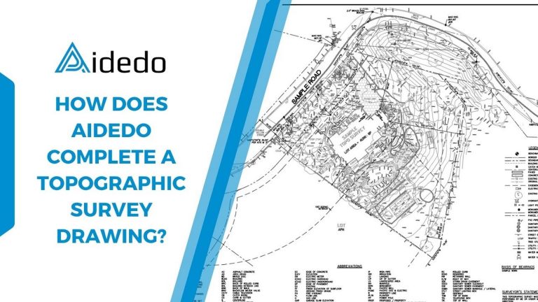 how does aidedo complete a topographic survey drawing