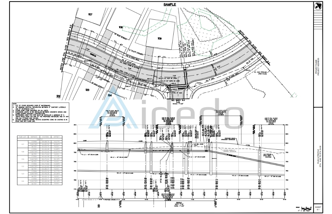 Subdivision Construction Plans Sample Subdivision Construction Plans Sample