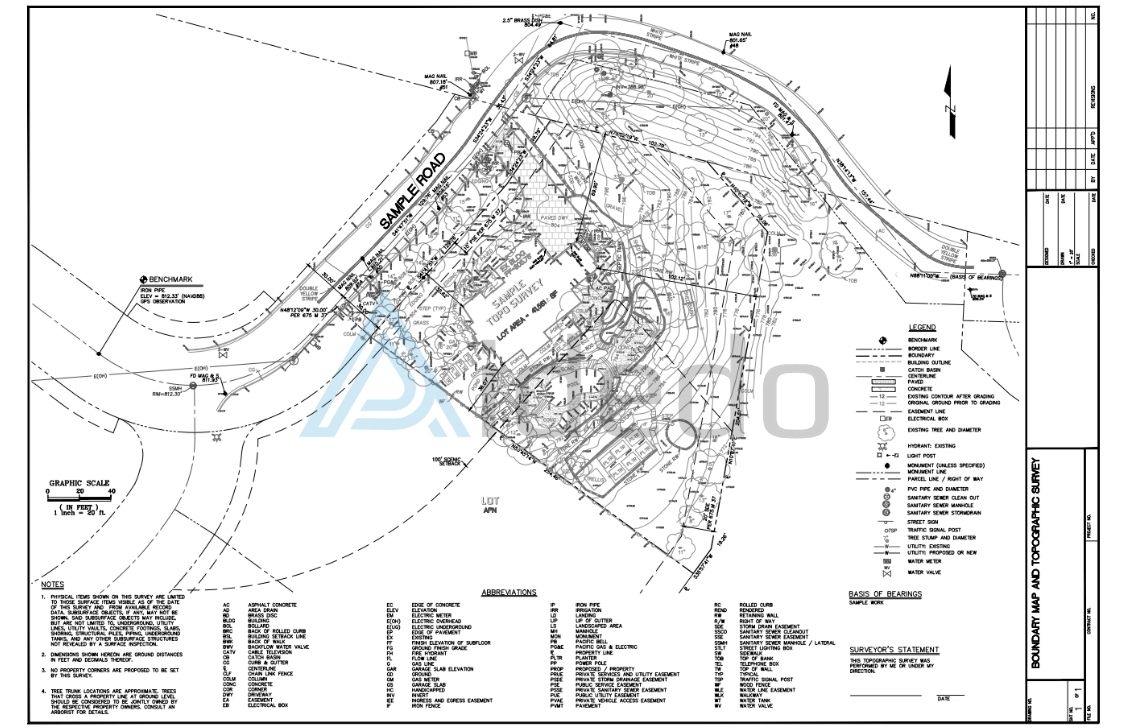 Topographic Survey Project Sample Topographic Survey Sample