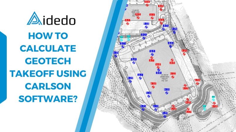 how to calculate geotech takeoff using carlson software