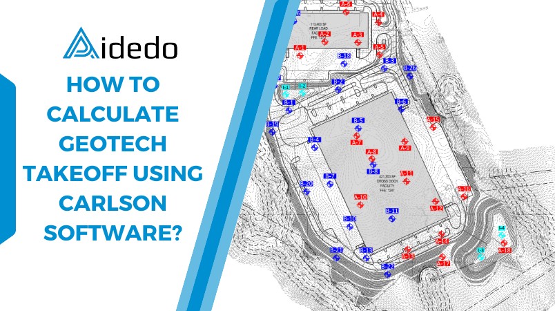 how to calculate geotech takeoff using carlson software