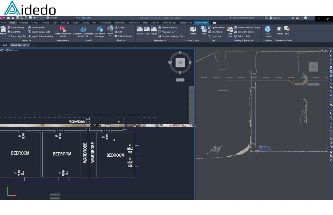 how do we complete a floor plan drawing with point cloud data 04