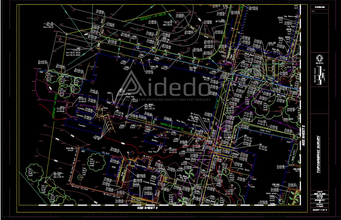 topographic survey drafting outsourcing service 1