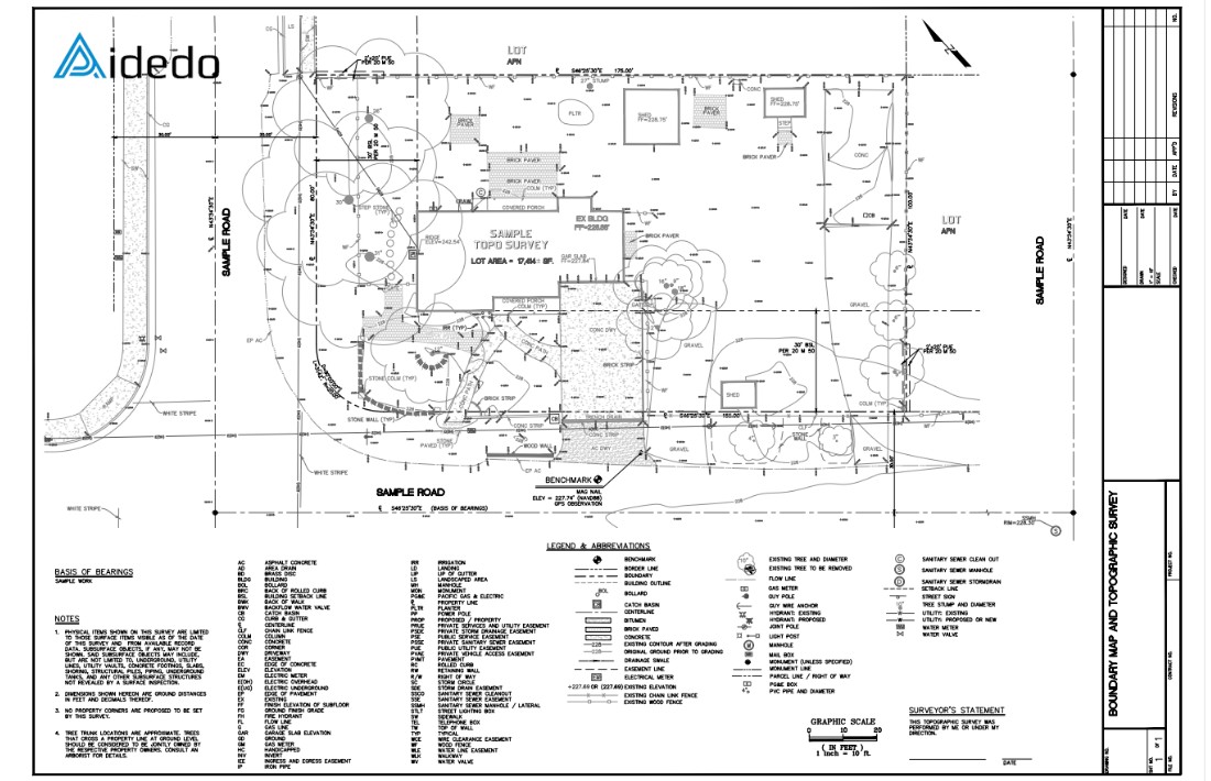 topographic survey drafting outsourcing service 6