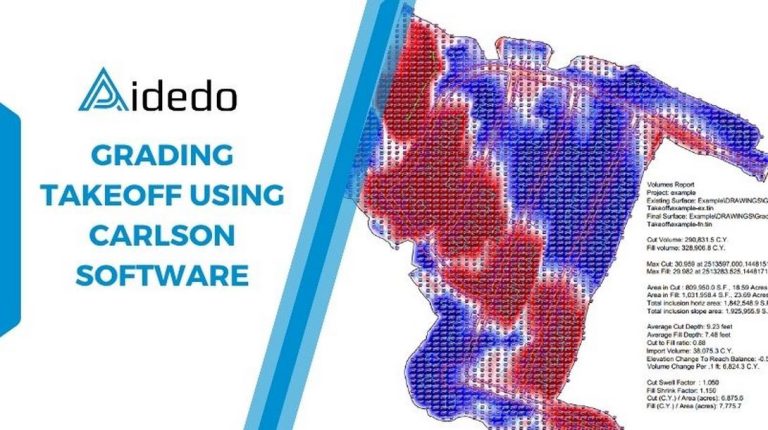 grading takeoff using carlson software