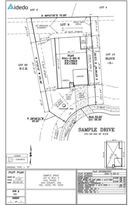 how to complete a plot plan drawing for a builder service package 04