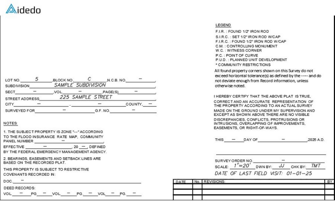 how to complete a final survey drawing from field data 05 how to complete a final survey drawing from field data 05