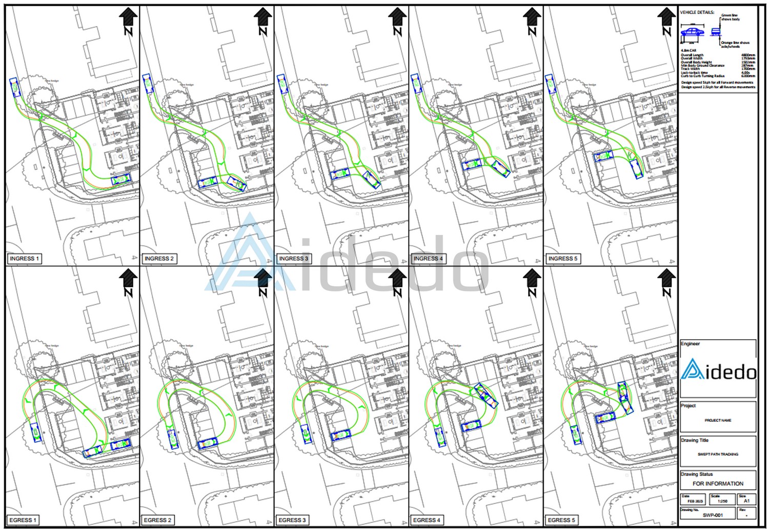 sample swept path tracking 2