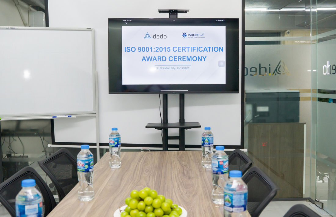 aidedo joint stock company is honored to achieve iso 90012015 certification for its quality management system 02