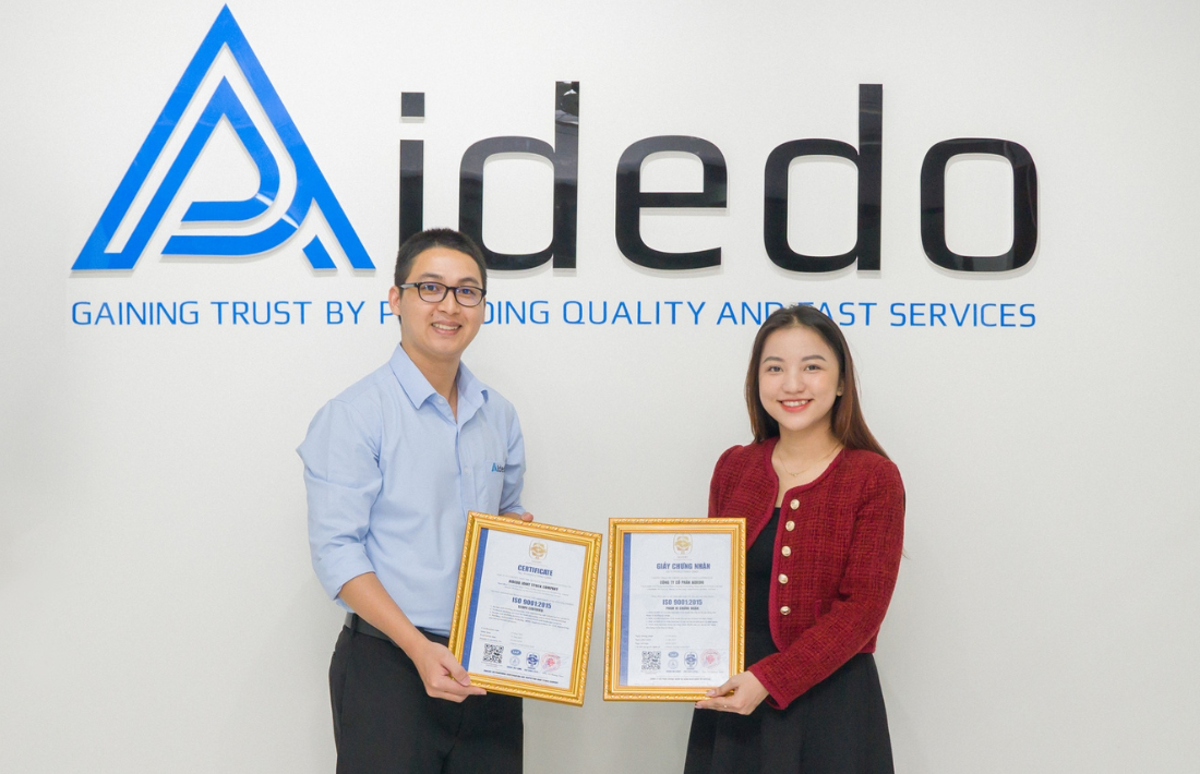 aidedo joint stock company is honored to achieve iso 90012015 certification for its quality management system 06