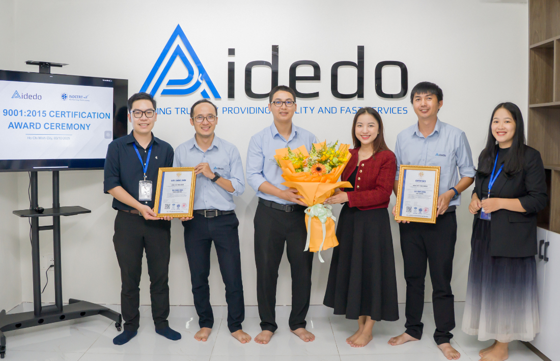 aidedo joint stock company is honored to achieve iso 90012015 certification for its quality management system 07